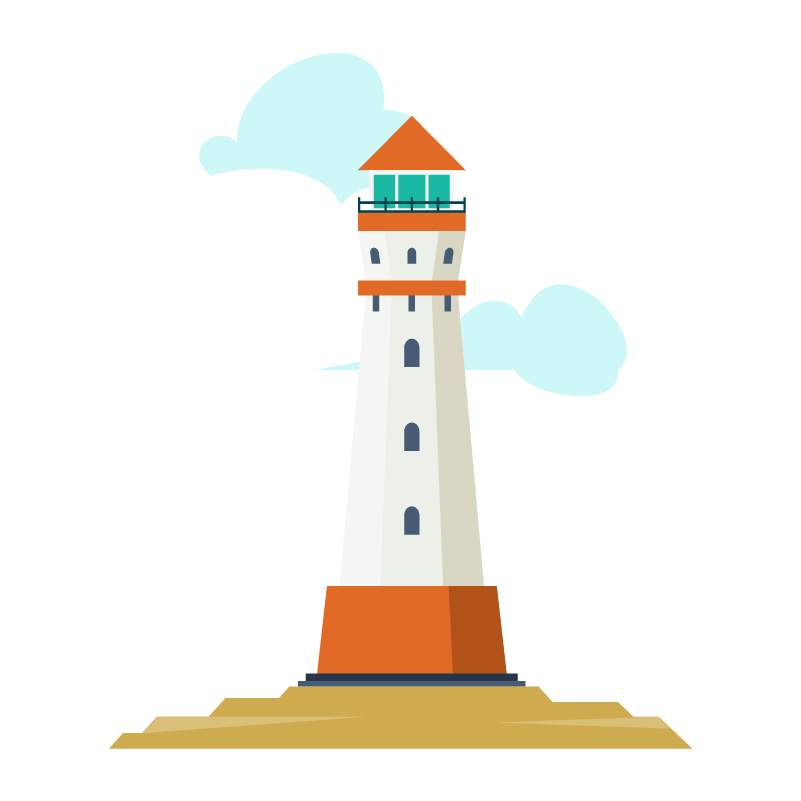 Lighthouse flat icon graphic